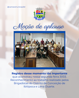 A Moção de Aplausos contou com a presença de autoridades locais, os Brigadistas, além de seus amigos e familiares!