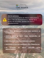 ALERTA DE RISCO GEOLÓGICO