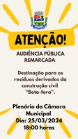 Atenção - Audiência Pública Remarcada