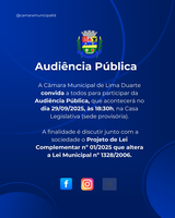  Audiência Pública da Câmara Municipal de Lima Duarte