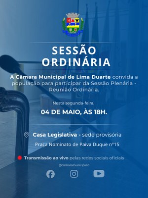 AVISO DE SESSÃO ORDINÁRIA