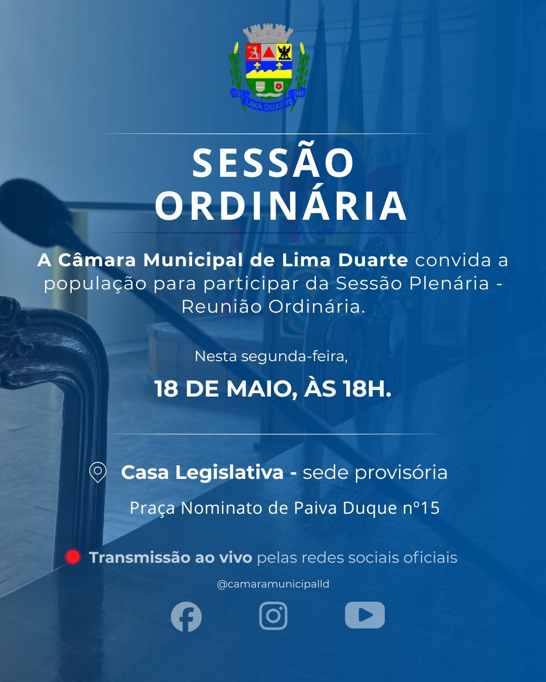 AVISO DE SESSÃO ORDINÁRIA