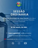 AVISO DE SESSÃO ORDINÁRIA