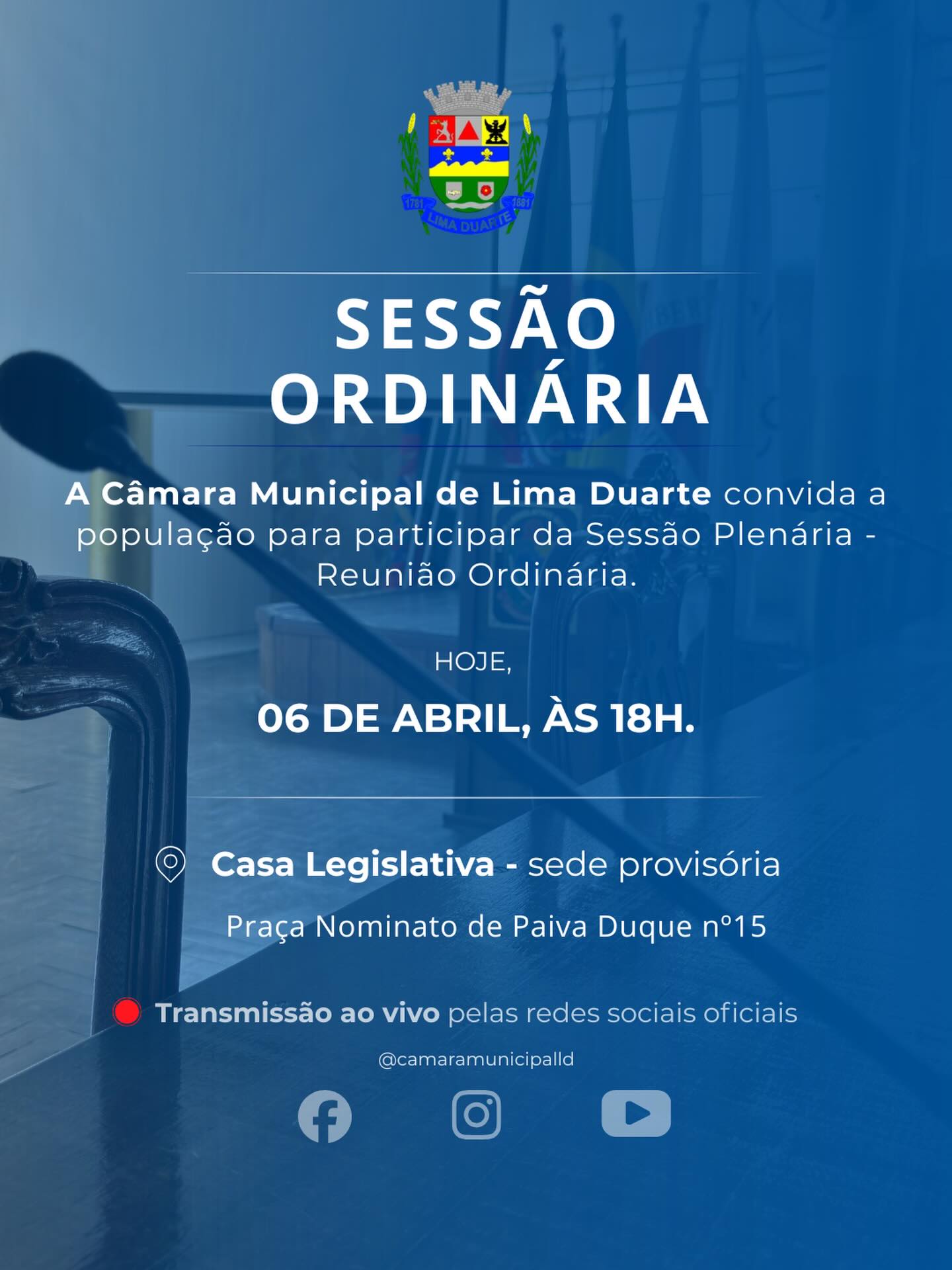 AVISO SESSÃO ORDINÁRIA