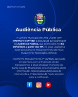 Câmara Municipal realiza Audiência Pública sobre a situação da Santa Casa de Lima Duarte