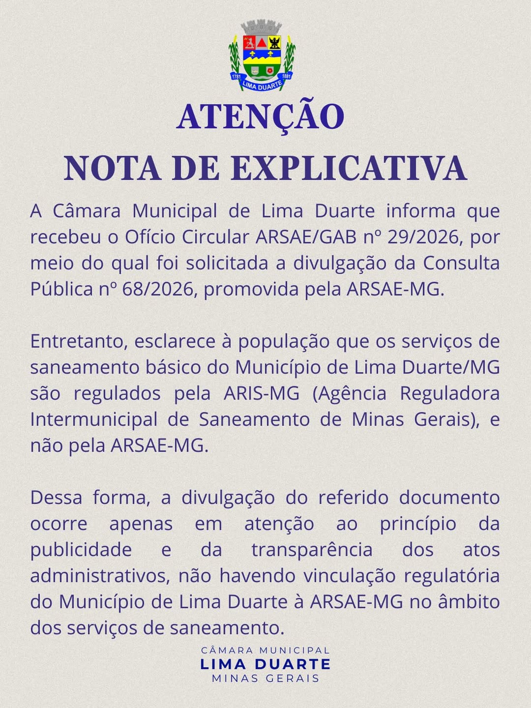 NOTA EXPLICATIVA