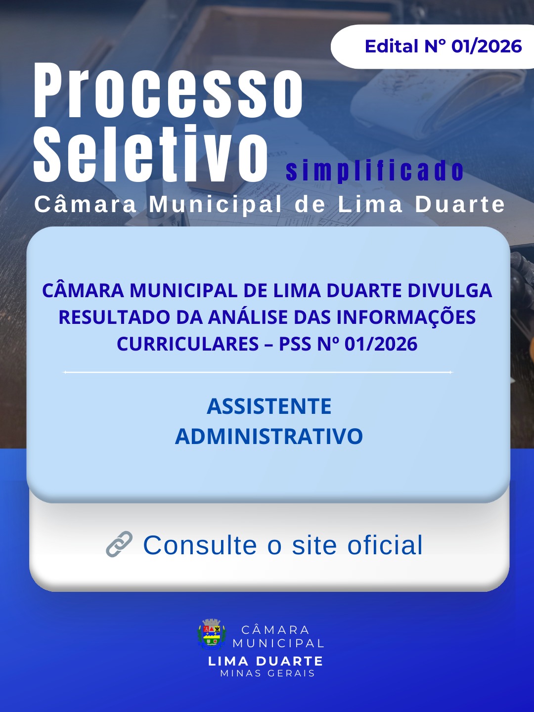 RESULTADO PROCESSO SELETIVO SIMPLIFICADO N° 01/2026