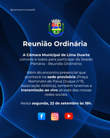 Reunião Ordinária da Câmara Municipal de Lima Duarte