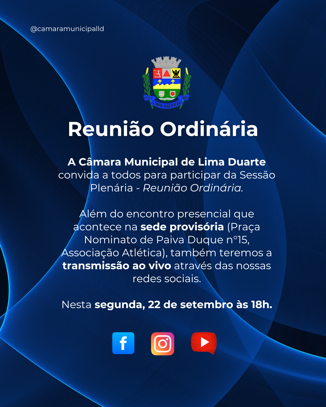 Reunião Ordinária da Câmara Municipal de Lima Duarte