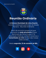 Reunião Ordinária da Câmara Municipal de Lima Duarte